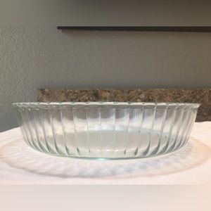 Pyrex Blue Tinted French Fluted Flan Dish 26cm